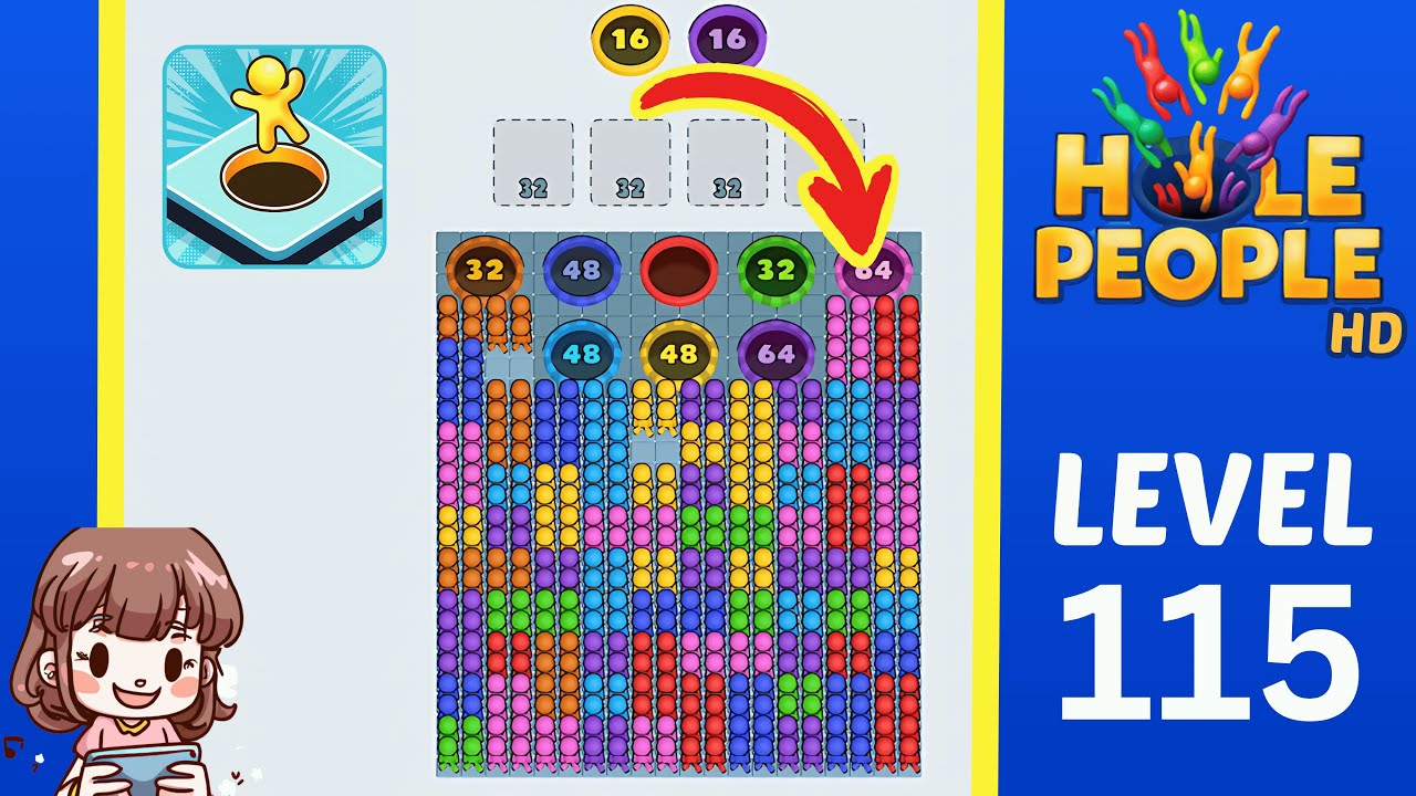 Hole People Level 115: Hole People Level 115 Solution Walkthrough