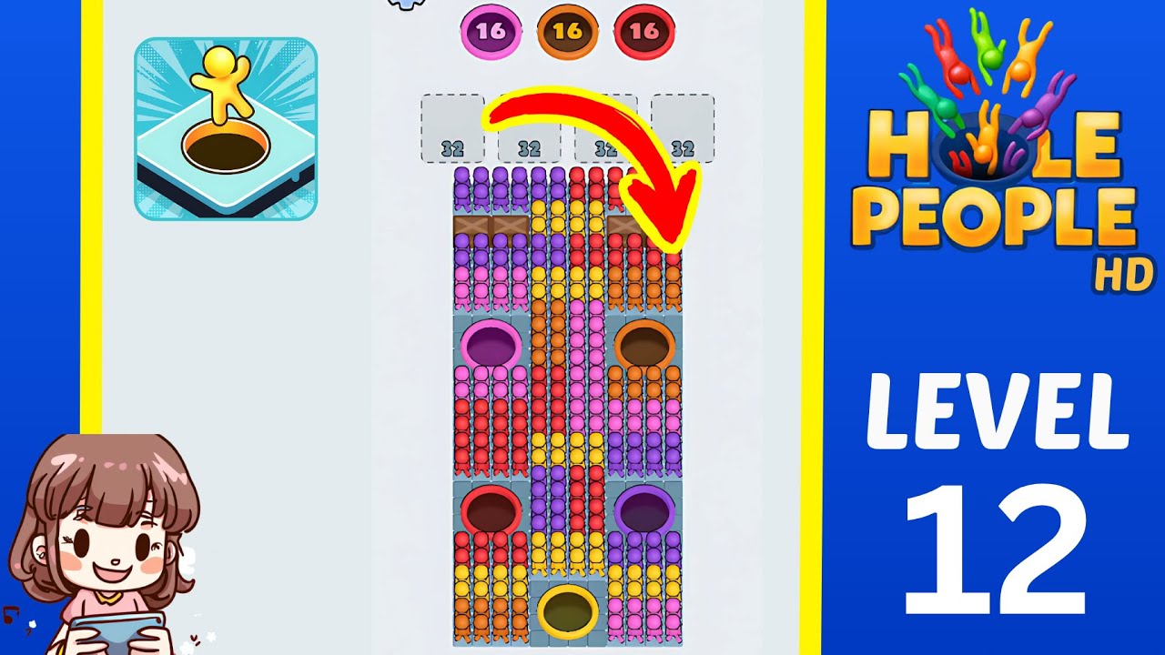 Hole People Level 12: Hole People Level 12 Solution Walkthrough