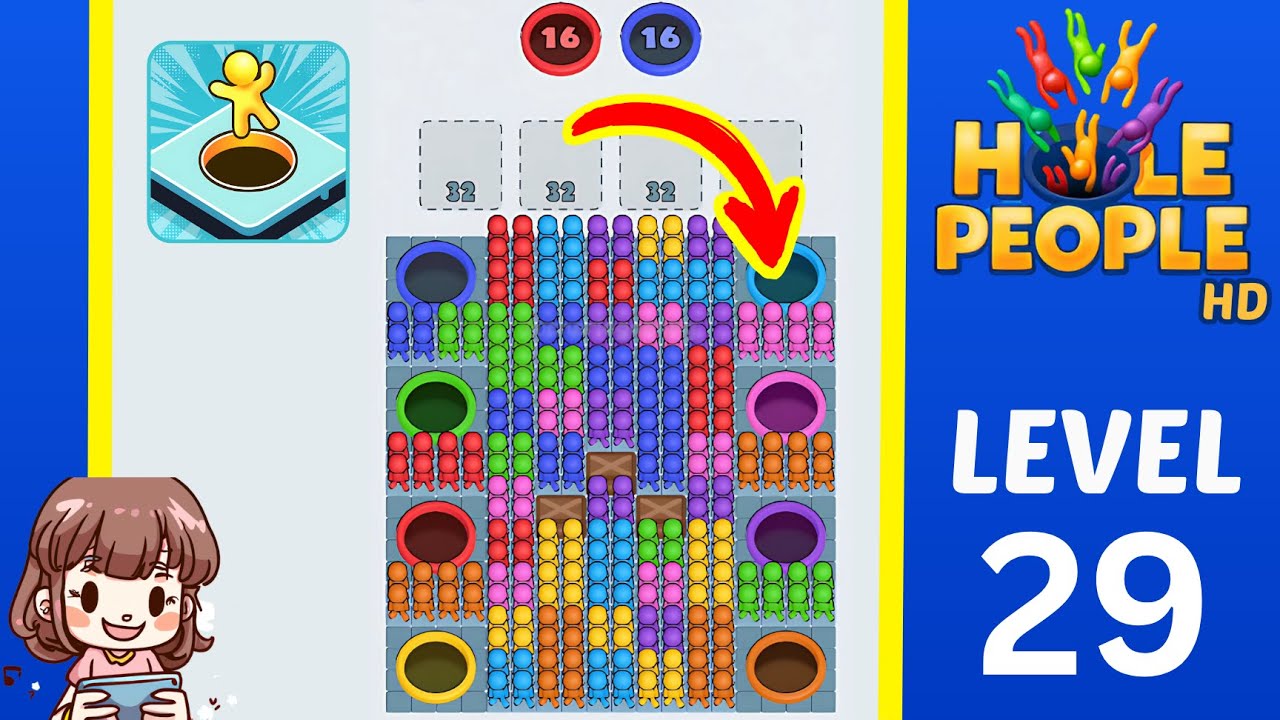 Hole People Level 29: Hole People Level 29 Solution Walkthrough