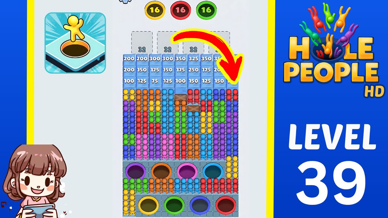 Hole People Level 39: Hole People Level 39 Solution Walkthrough