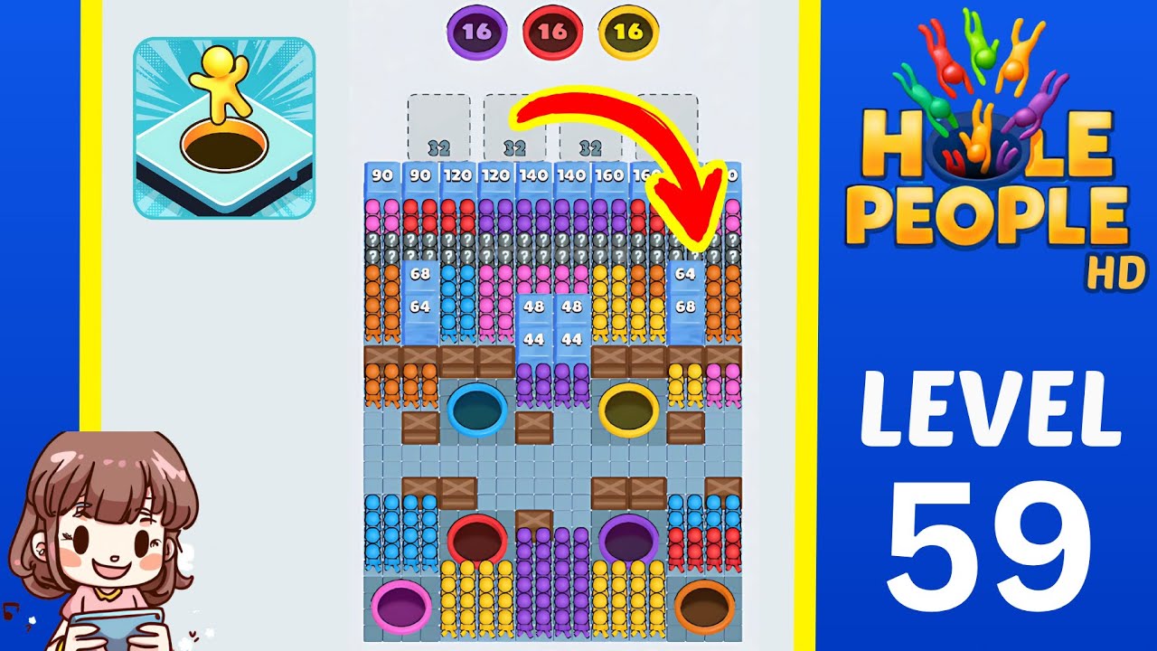 Hole People Level 59: Hole People Level 59 Solution Walkthrough